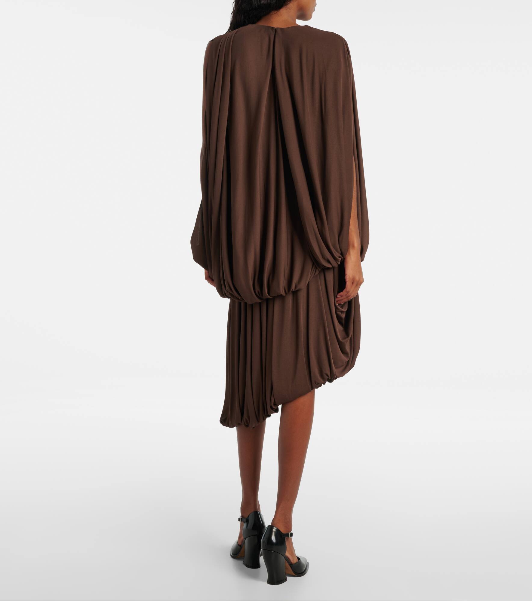 Asymmetric draped jersey top - 3