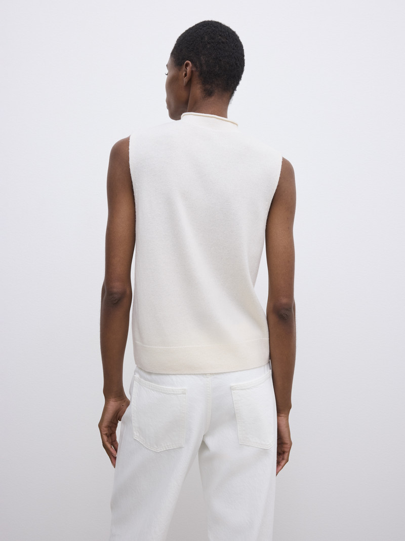 Sleeveless Knit top cashmere blend 6