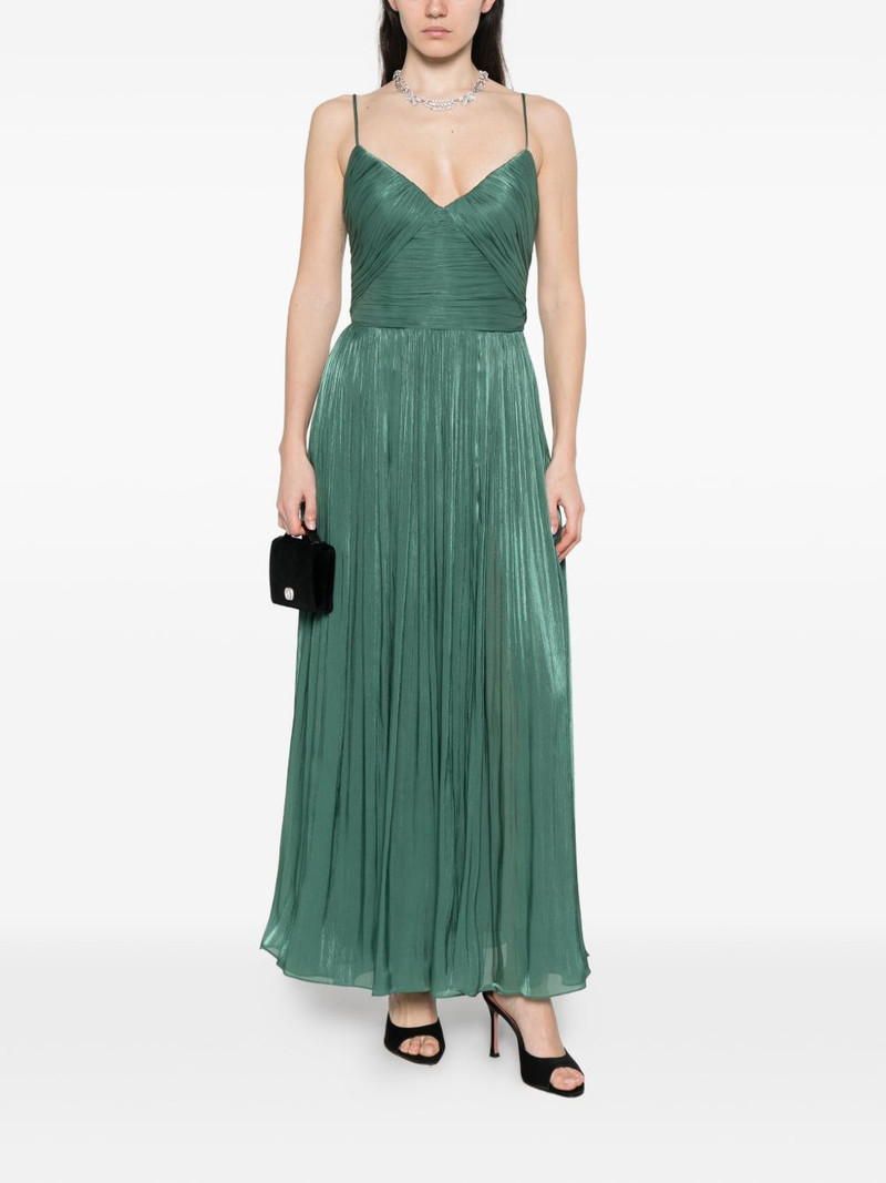 COSTARELLOS Fayla V-neck pleated maxi dress outlook