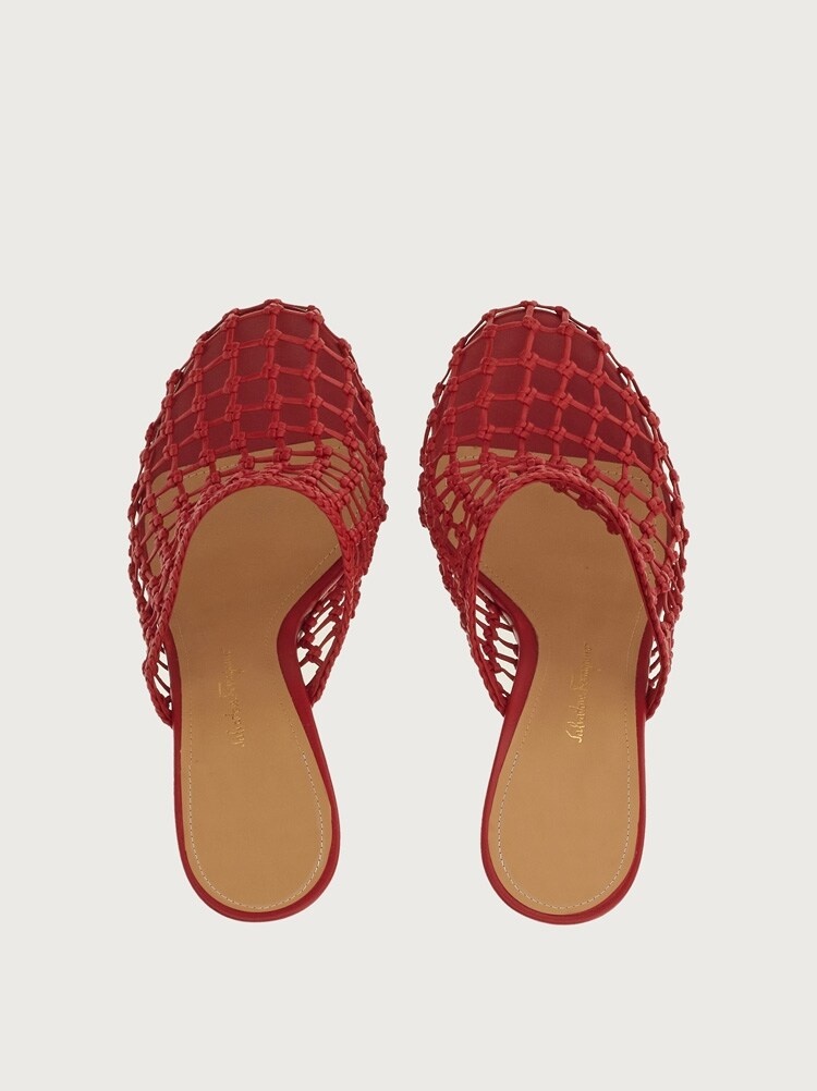 WOVEN HIGH HEEL MULE - 2