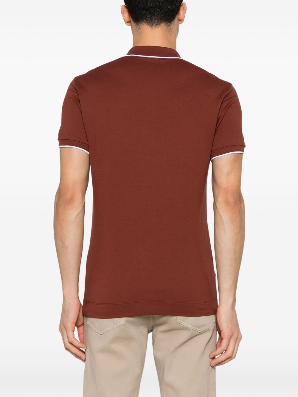 logo-embroidered polo shirt - 3