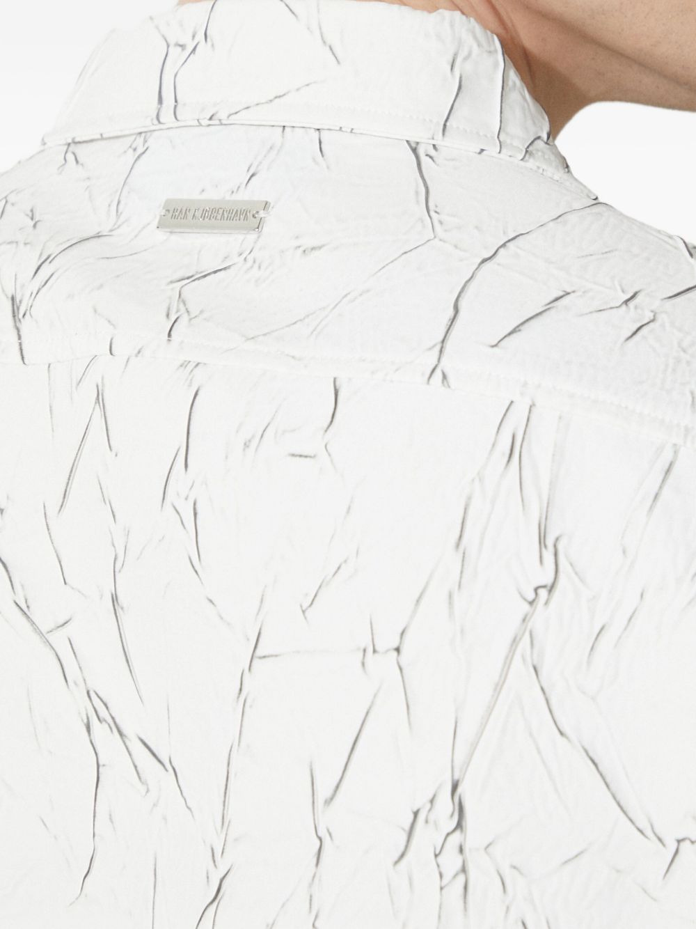 crackle-print short-sleeve shirt - 4