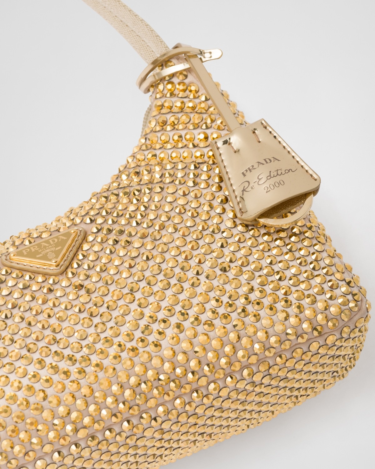 Satin mini-bag with crystals - 6