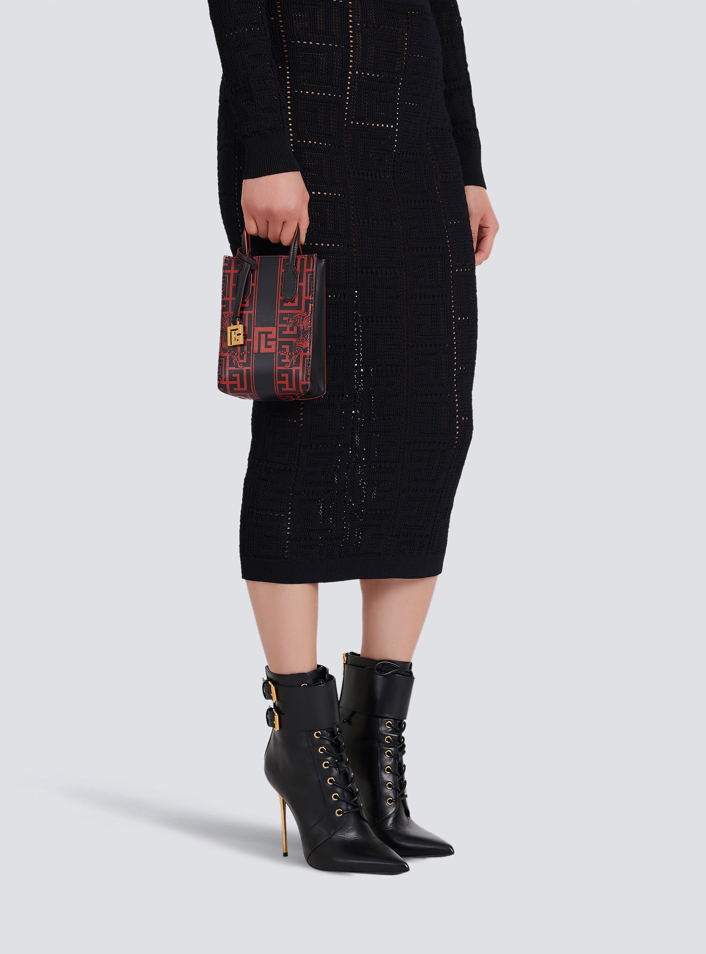 Mini-sized bicolor leather Chinese New Year Balmain bag - 2