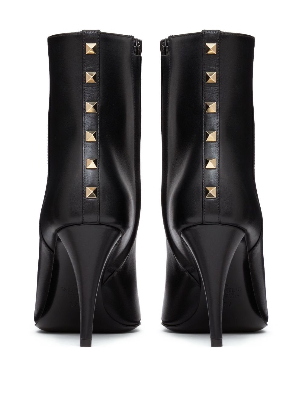Rockstud leather ankle boots - 3