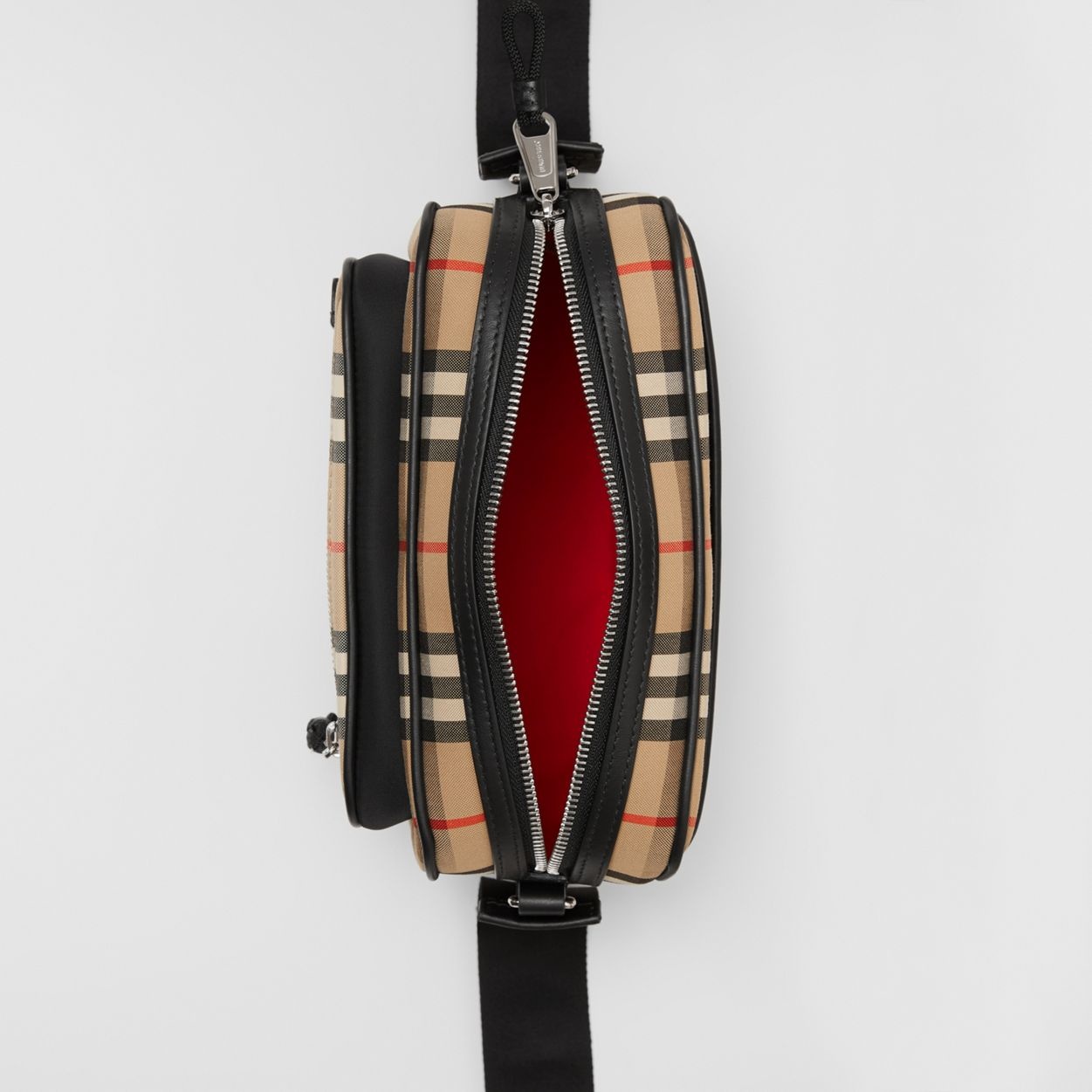 Vintage Check and Leather Crossbody Bag - 5