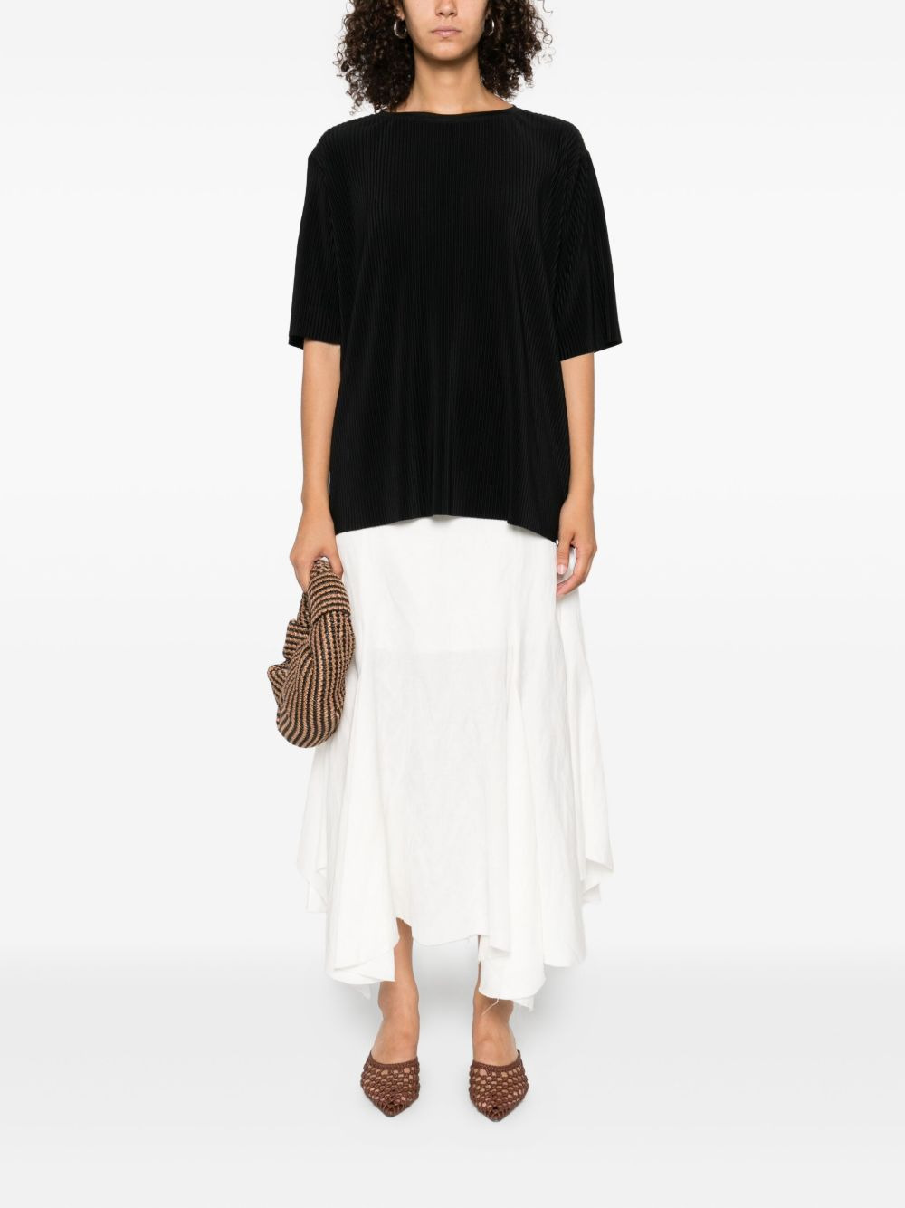 pleated short-sleeve T-shirt - 2