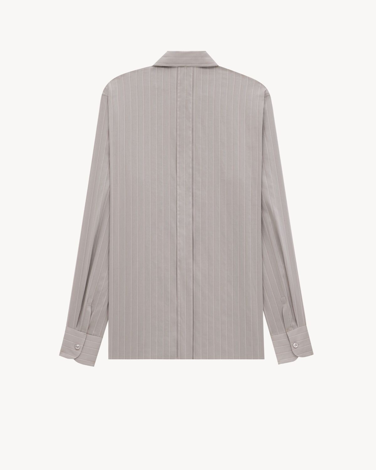 SHIRT IN STRIPED COTTON AND SILK VOILE - 2