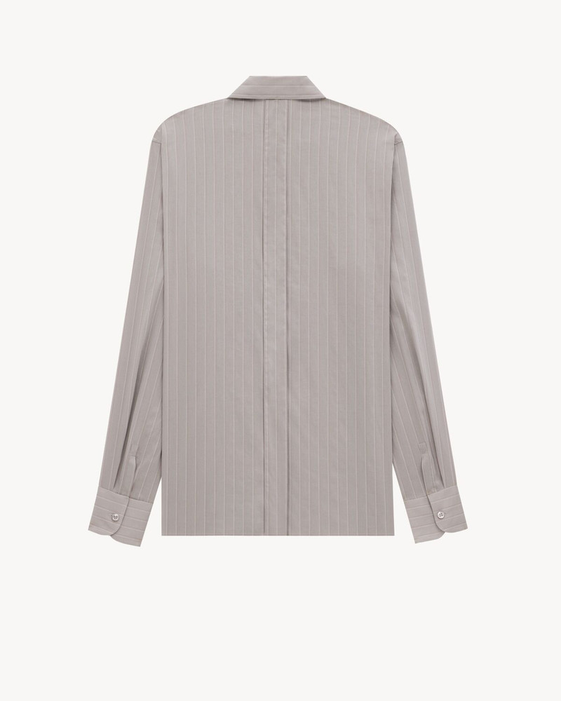 SAINT LAURENT SHIRT IN STRIPED COTTON AND SILK VOILE outlook