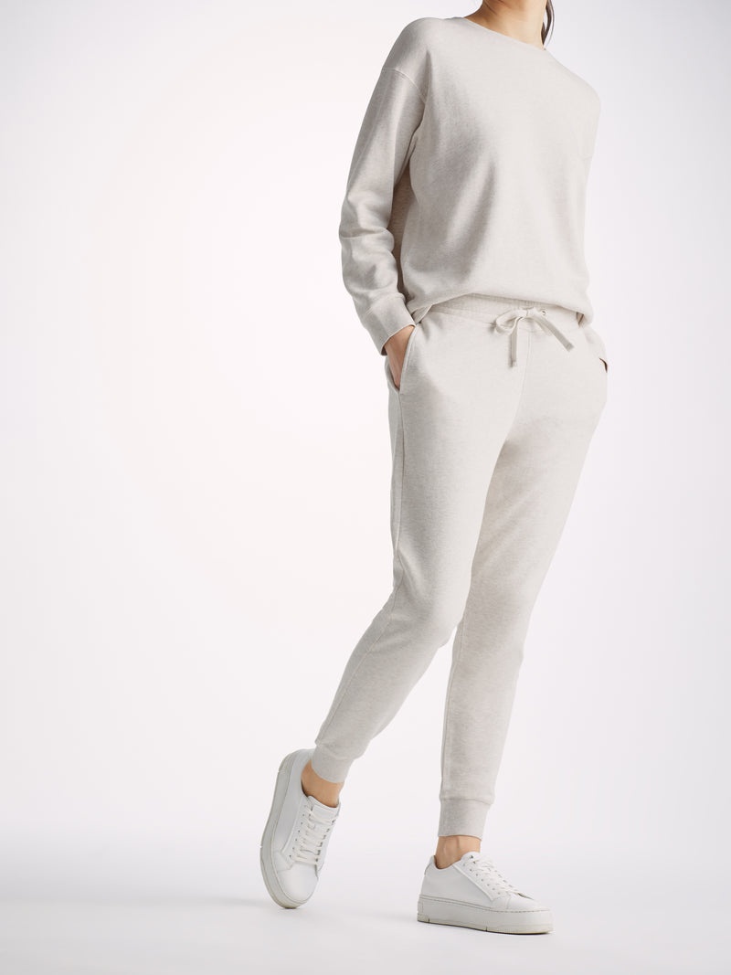 Women's Sweatpants Quinn Cotton Modal Stretch Oat - 2