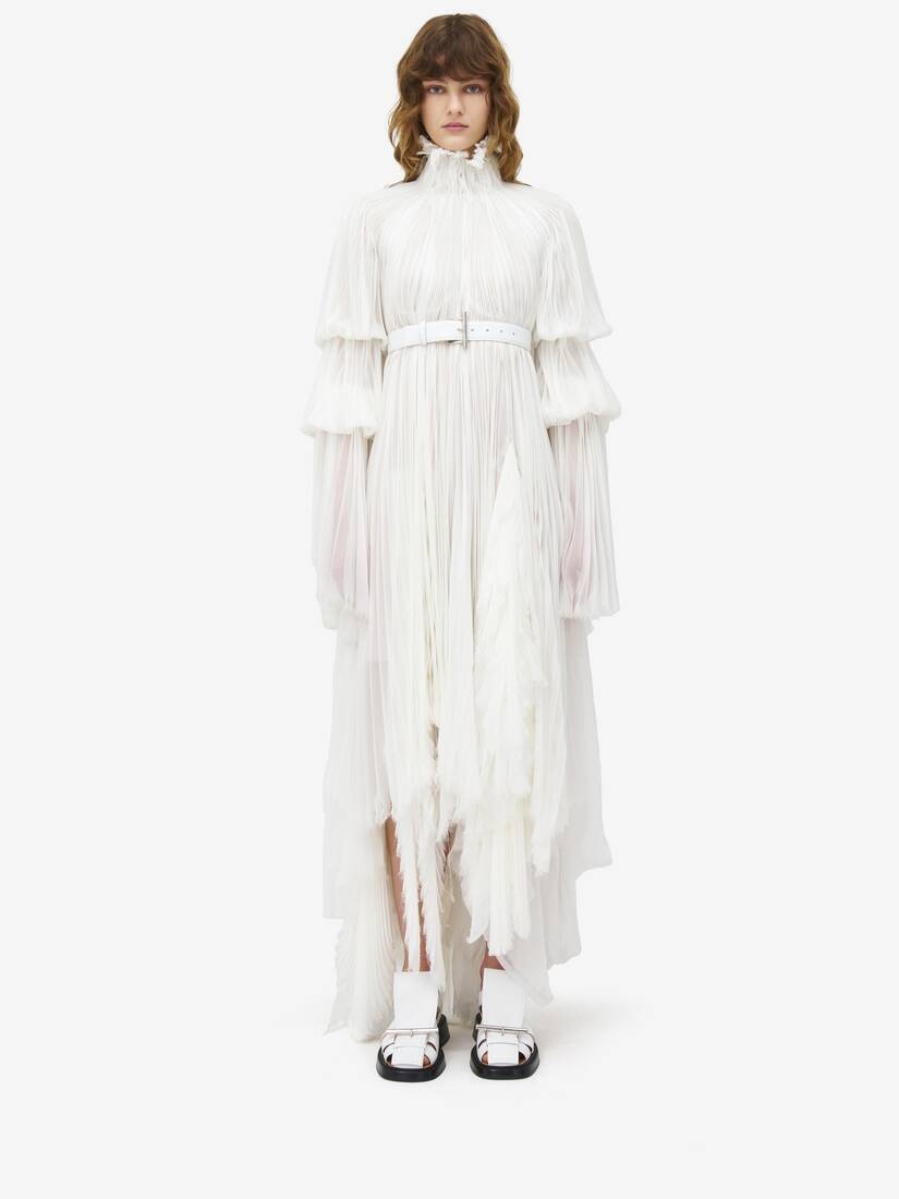 Pleated Chiffon Dress - 6