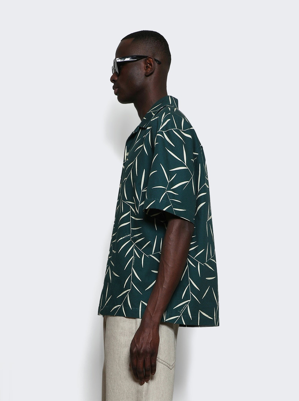 La Chemise Fonccio Print Foliage Dark Green - 3