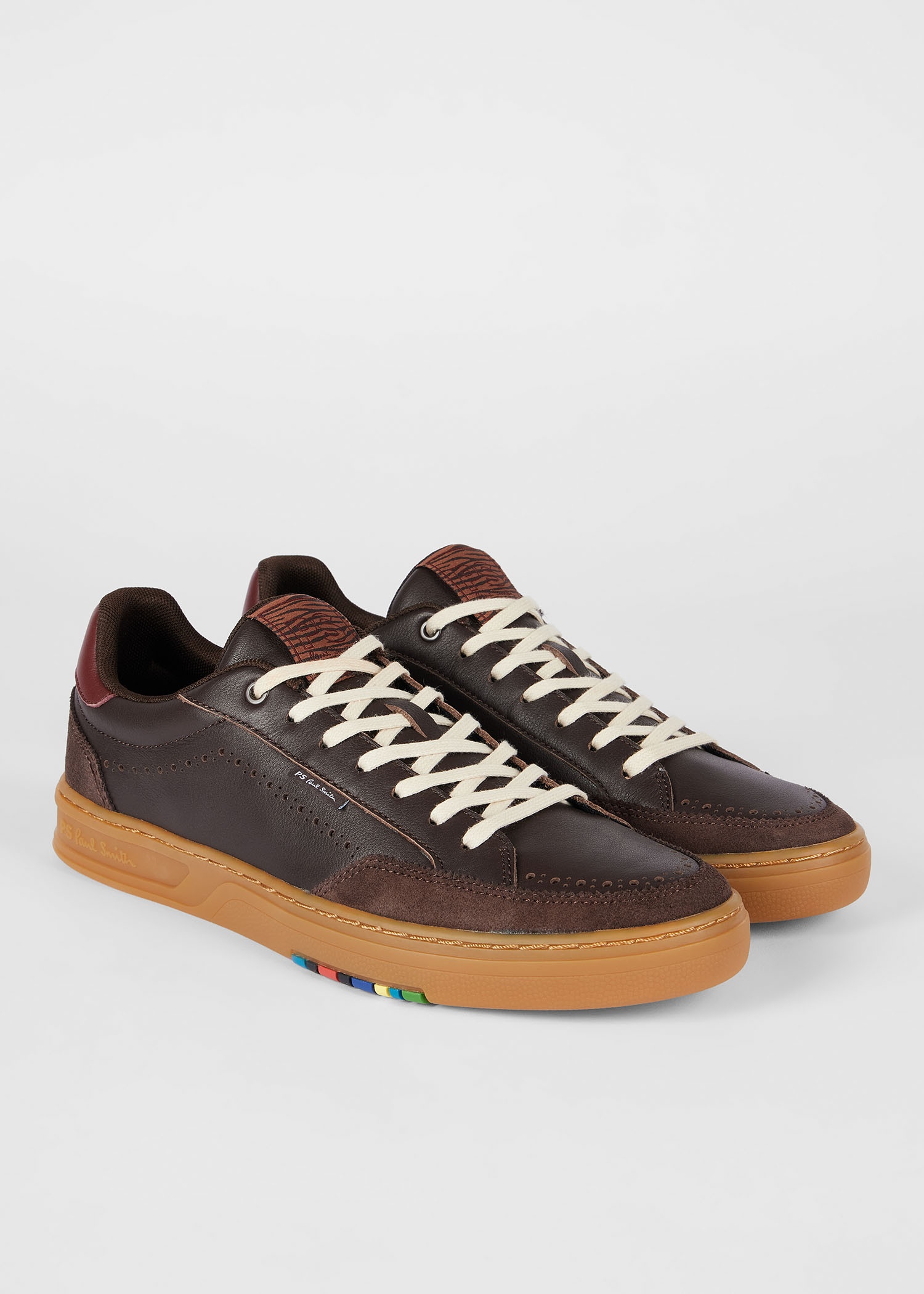 Dark Brown Leather 'Hillstar' Trainers - 4