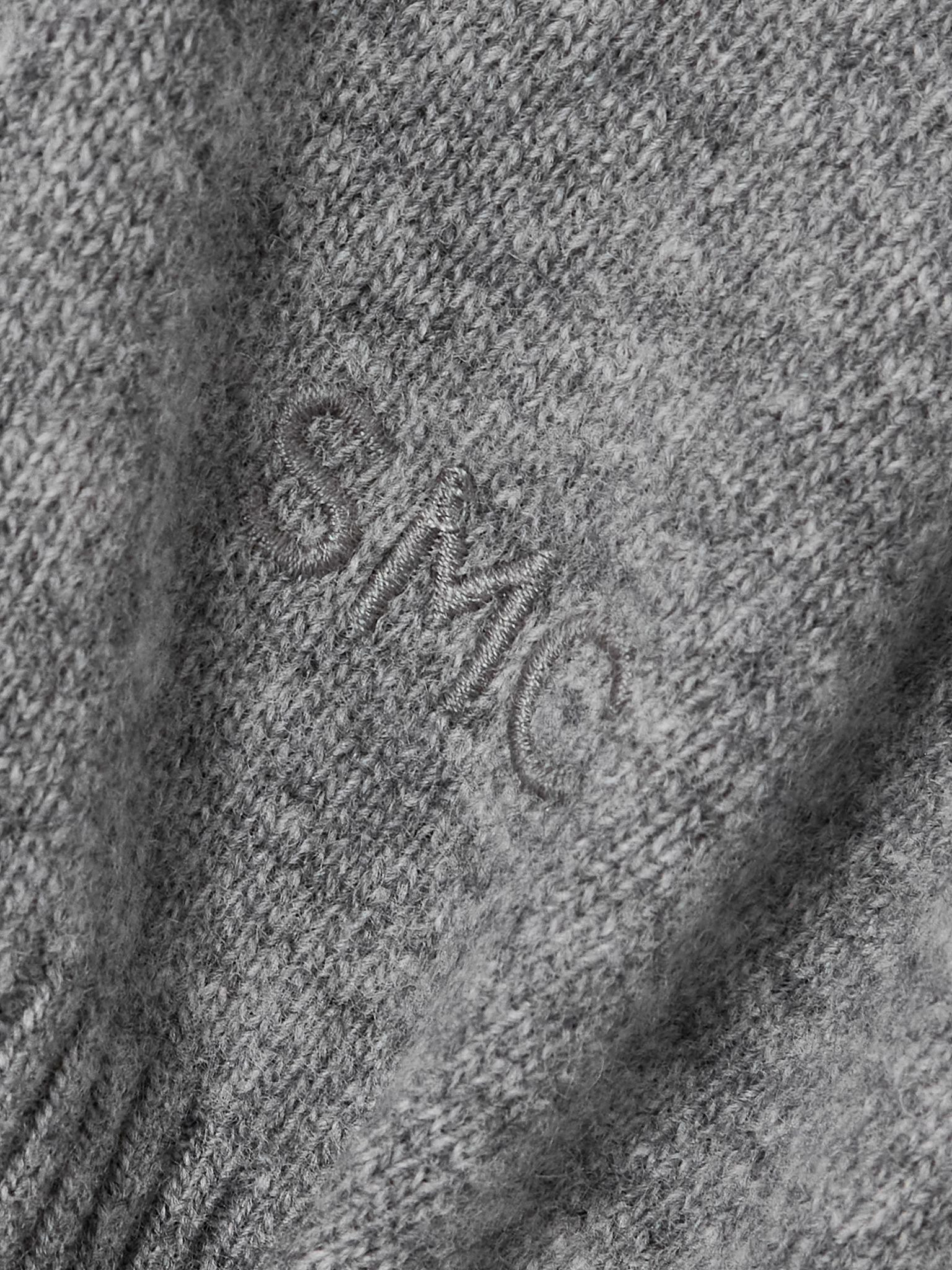 Cropped hooded wool sweater Gray - 4
