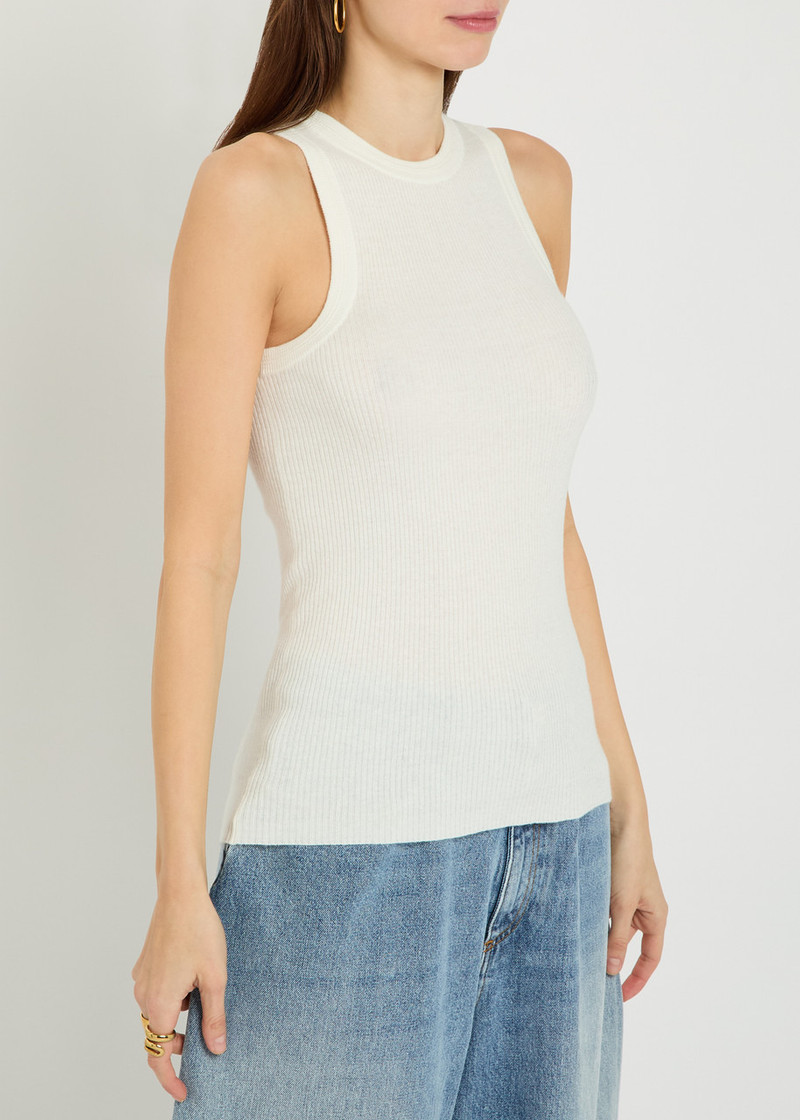 LISA YANG Lisa Yang Amaya Ribbed Cotton and Cashmere-blend Tank top outlook