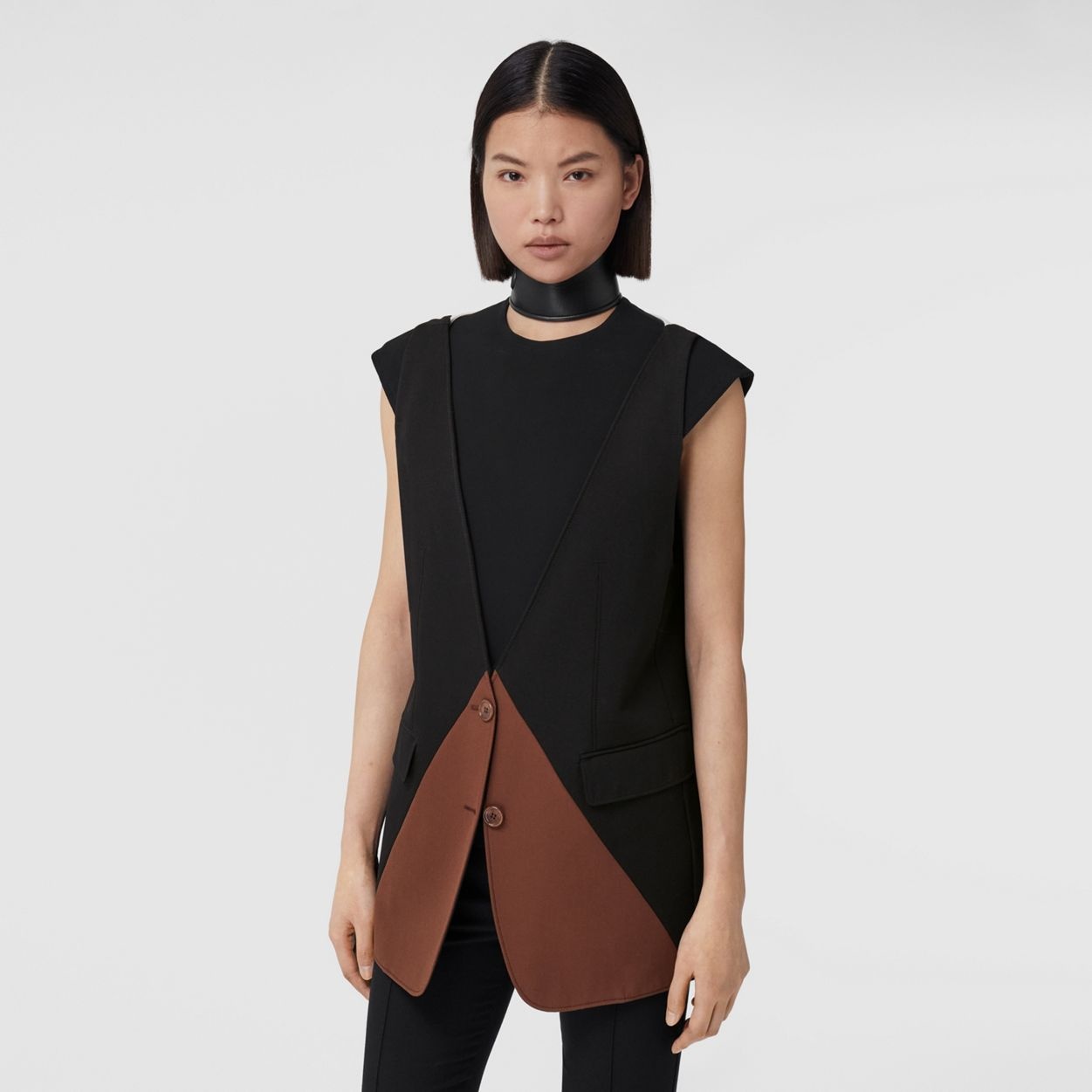 Panel Detail Stretch Jersey Bodysuit - 6