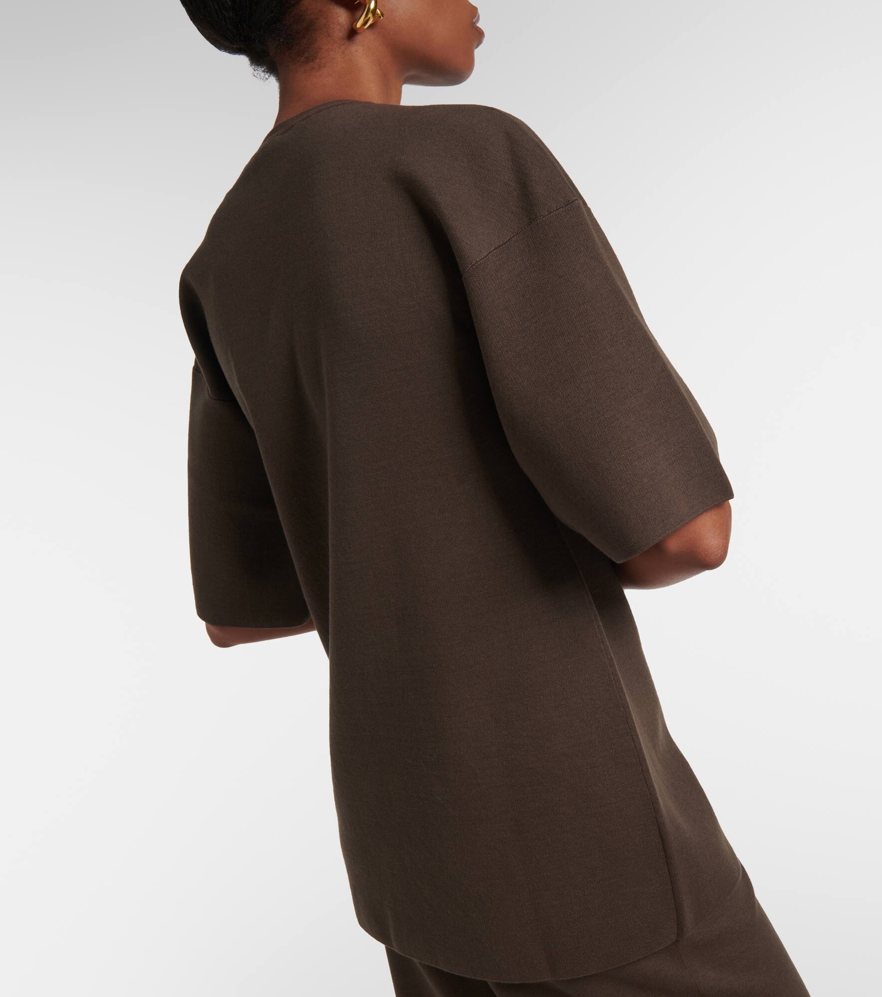 Dwyn wool and cotton-blend T-shirt - 6