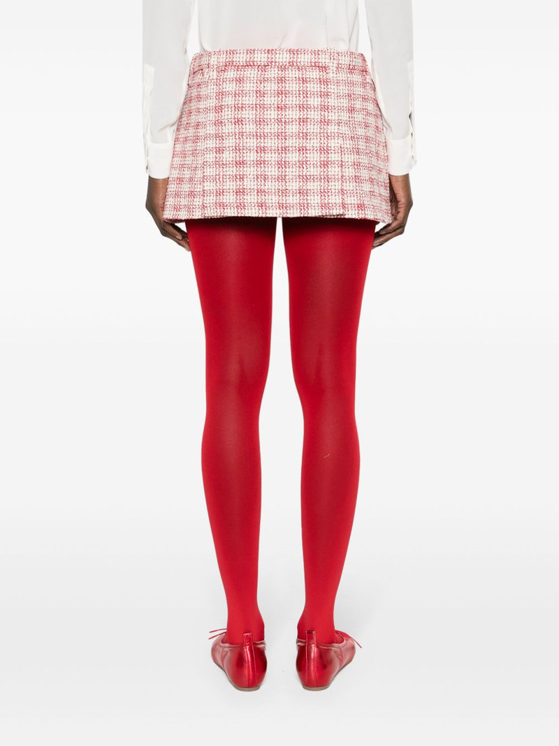 belted A-line tweed miniskirt 4