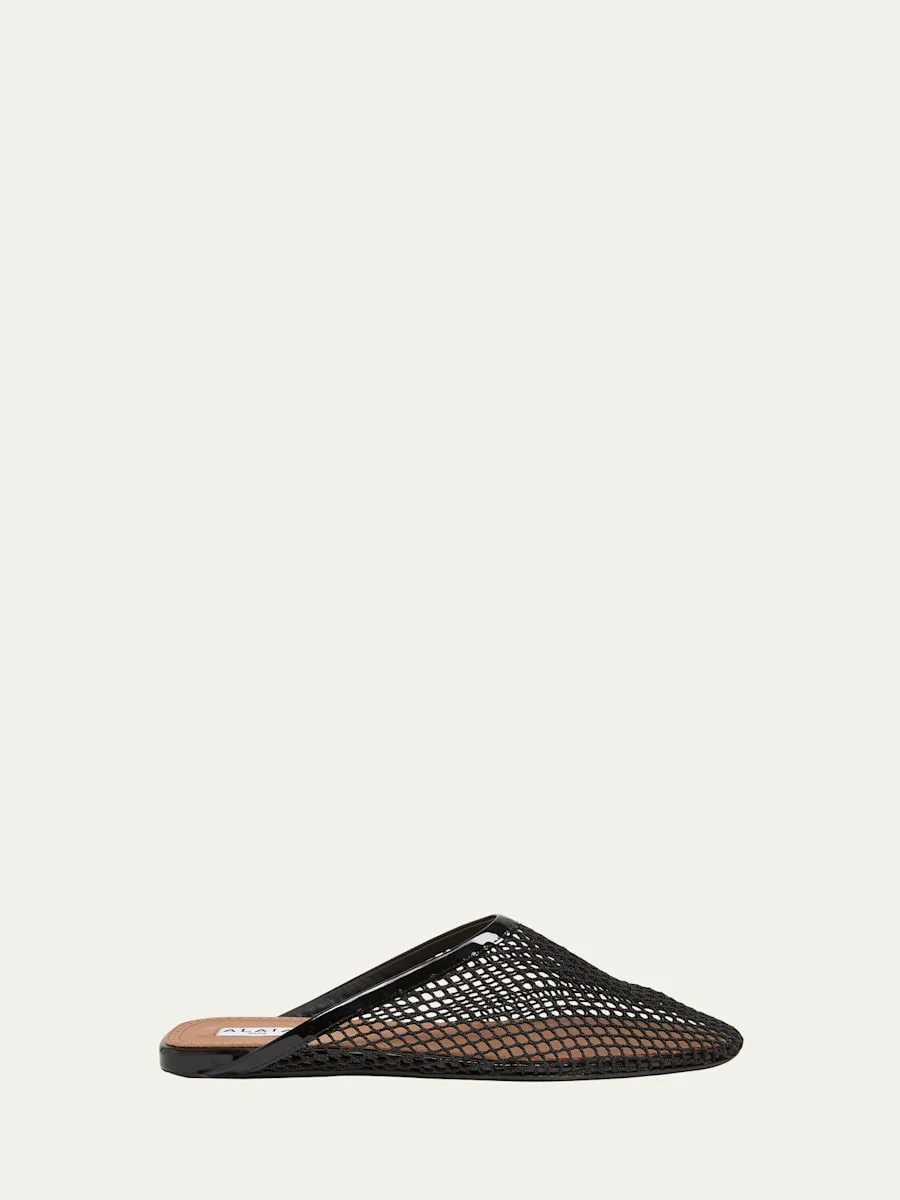 Mesh Flat Mules - 1