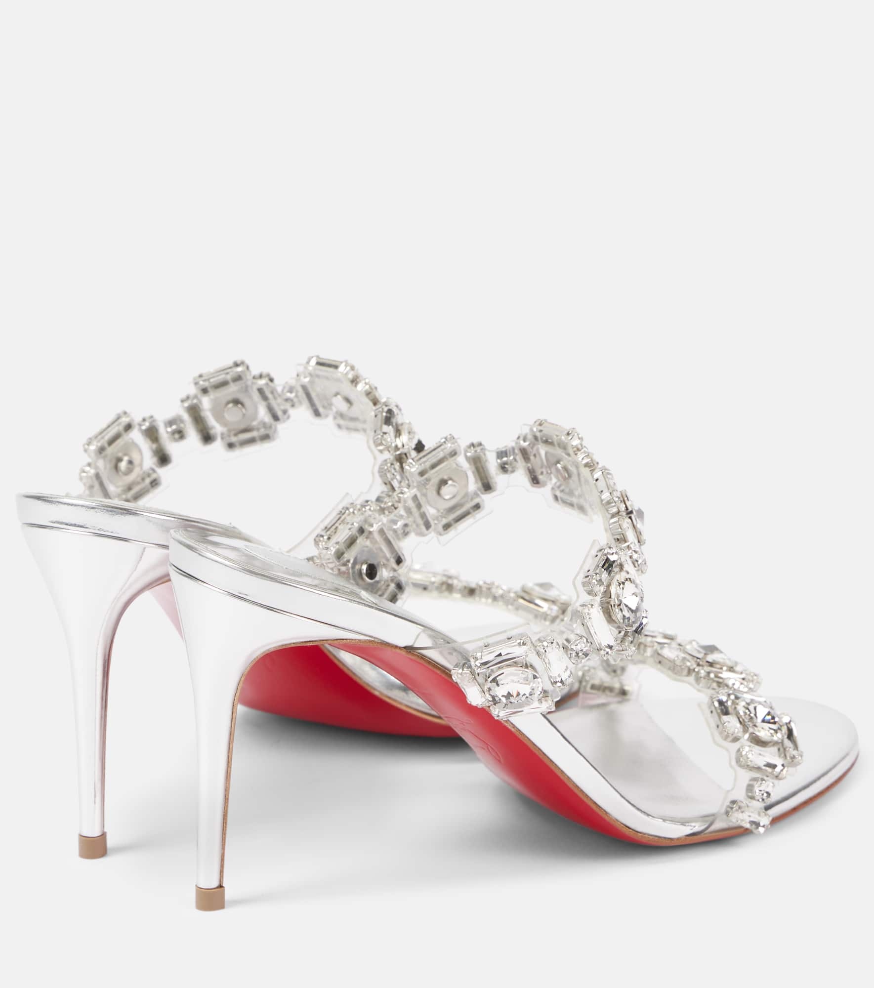 Just Jewel 85 embellished PVC mules - 2