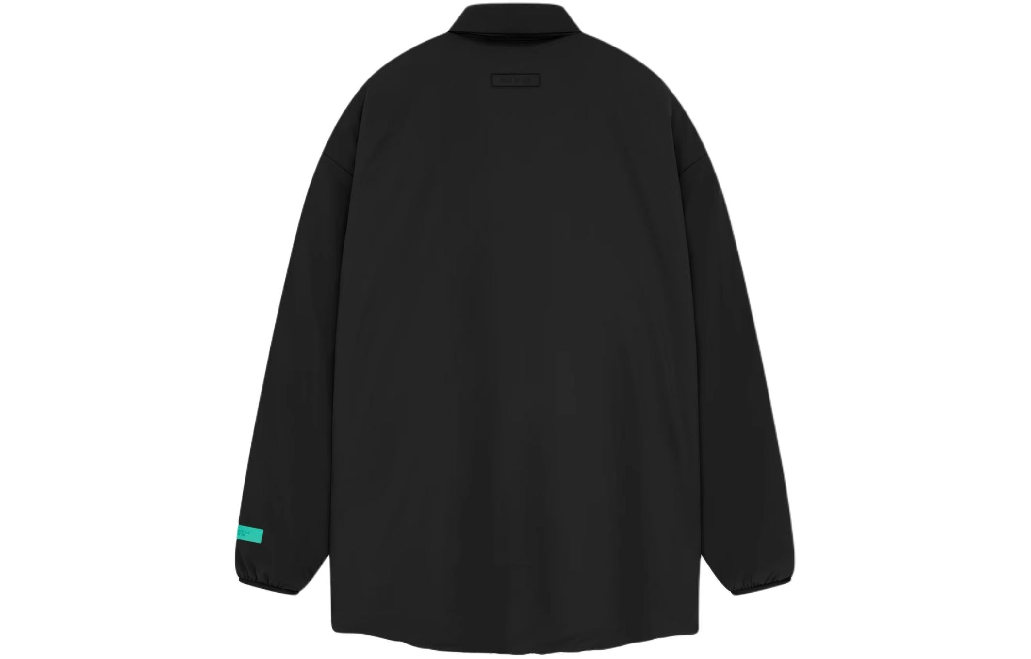 Fear of God Essentials SS24 Nyon Filled Shirt Jacket 'Jet Black' 202SP244494F - 2