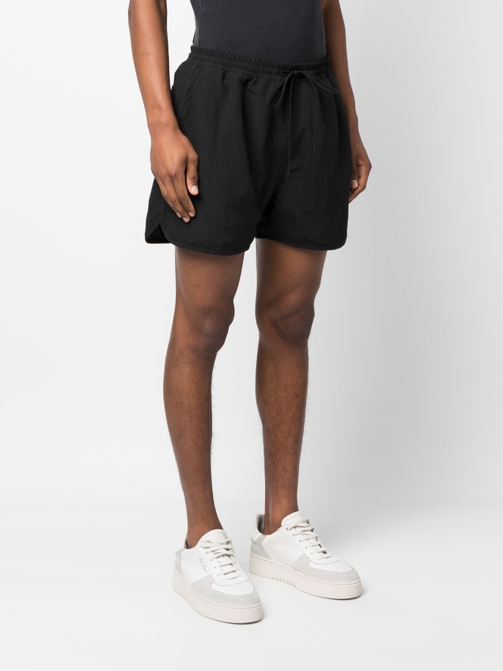 logo-patch drawstring shorts - 3