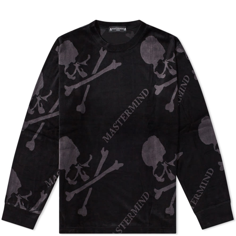 MASTERMIND WORLD Velour All Over Skull Sweat - 1