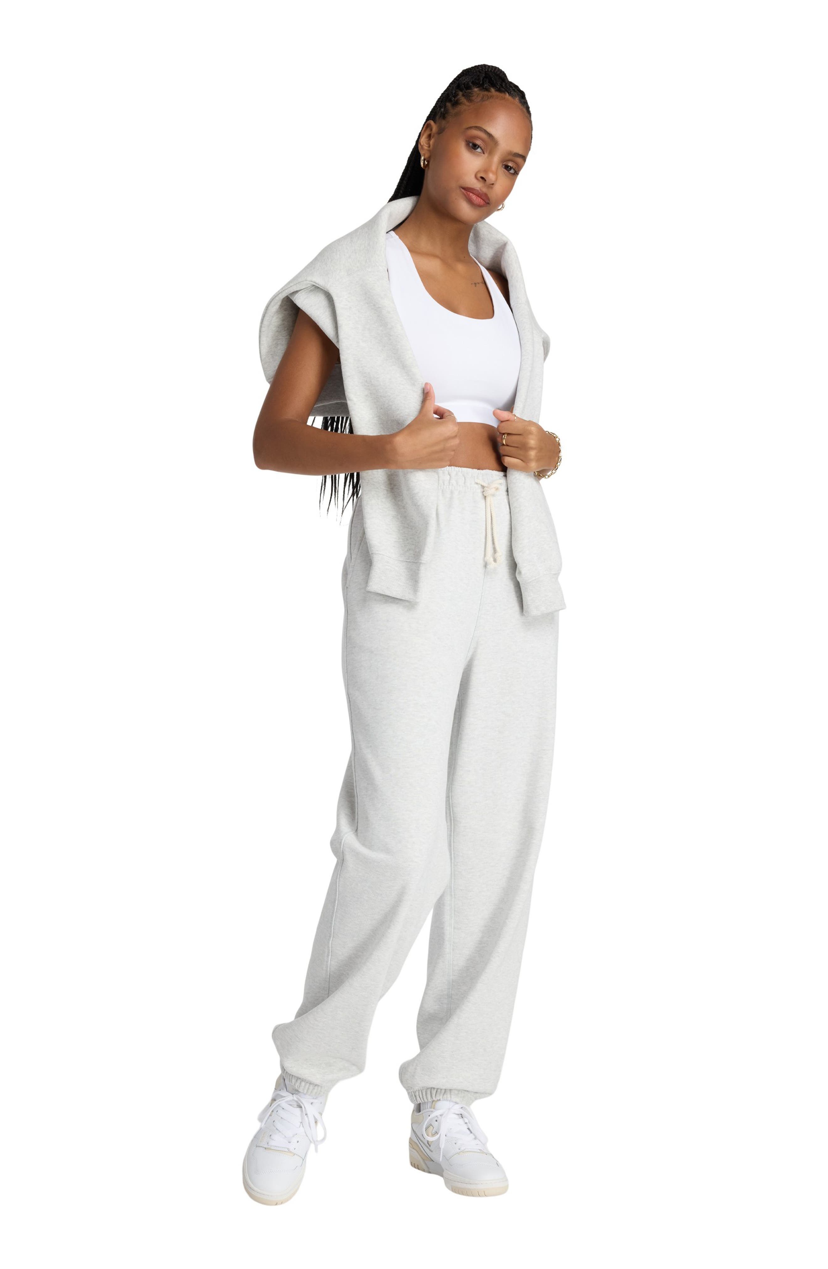 New Balance Athletics French Terry Sweatpants in Ash Heather at Nordstrom - 7