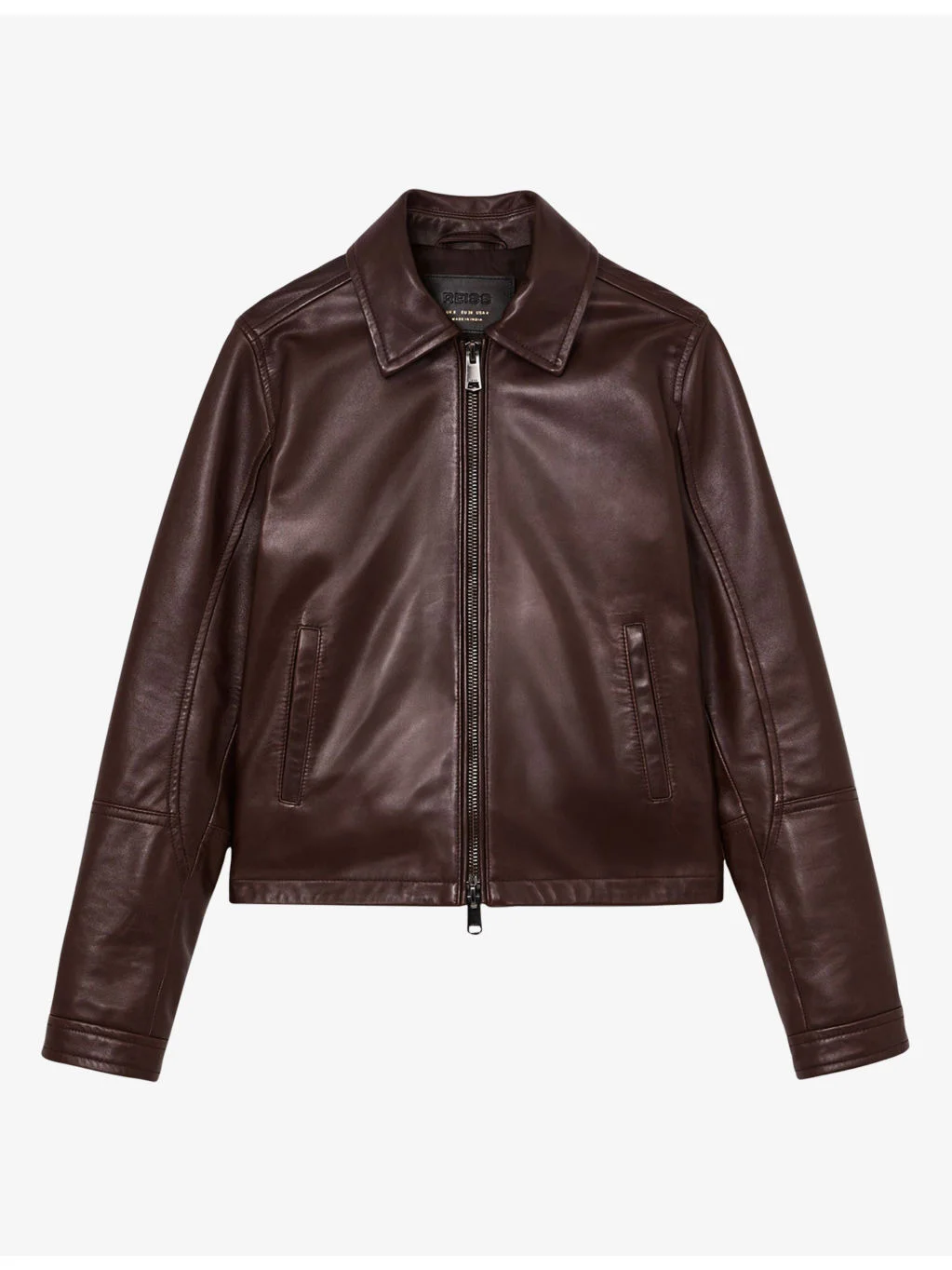 Sorina Zip-Up Leather Jacket - 1