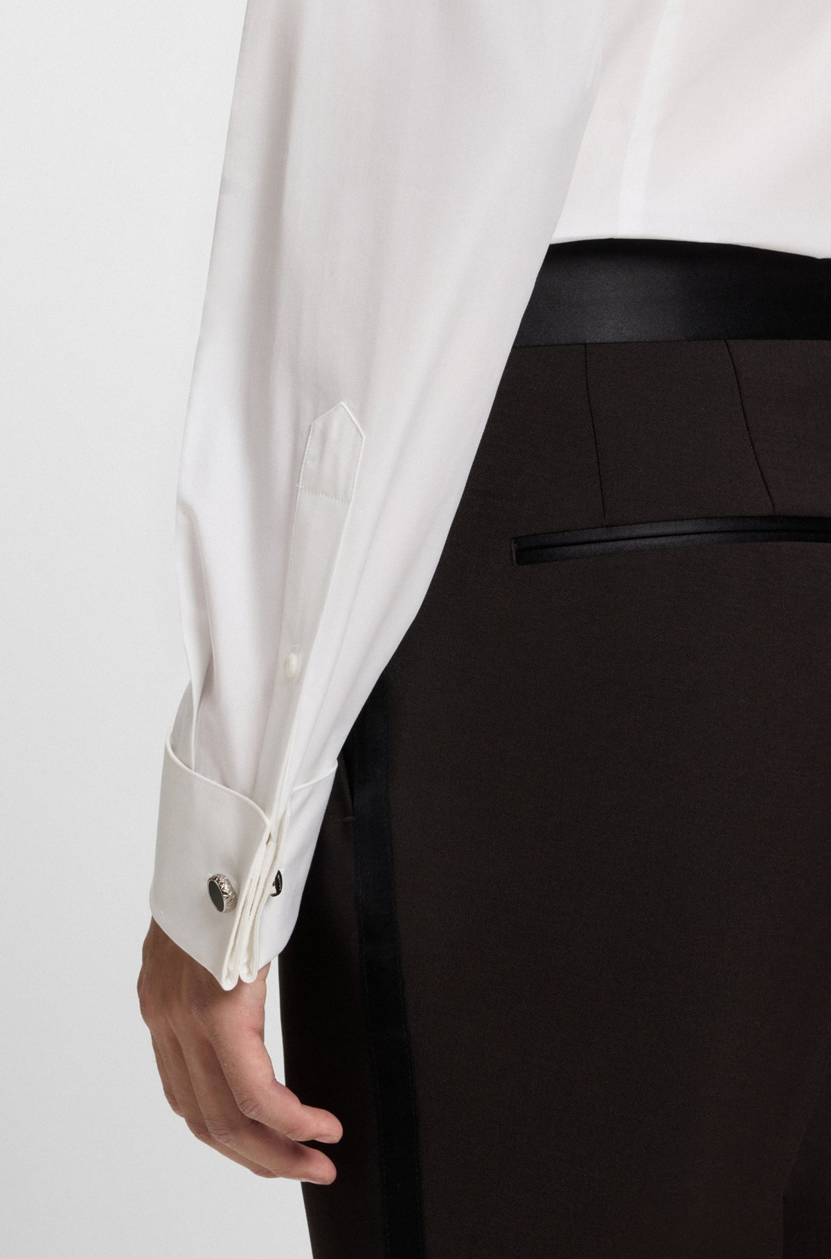 SLIM-FIT SHIRT IN ITALIAN-MADE COTTON POPLIN - 6