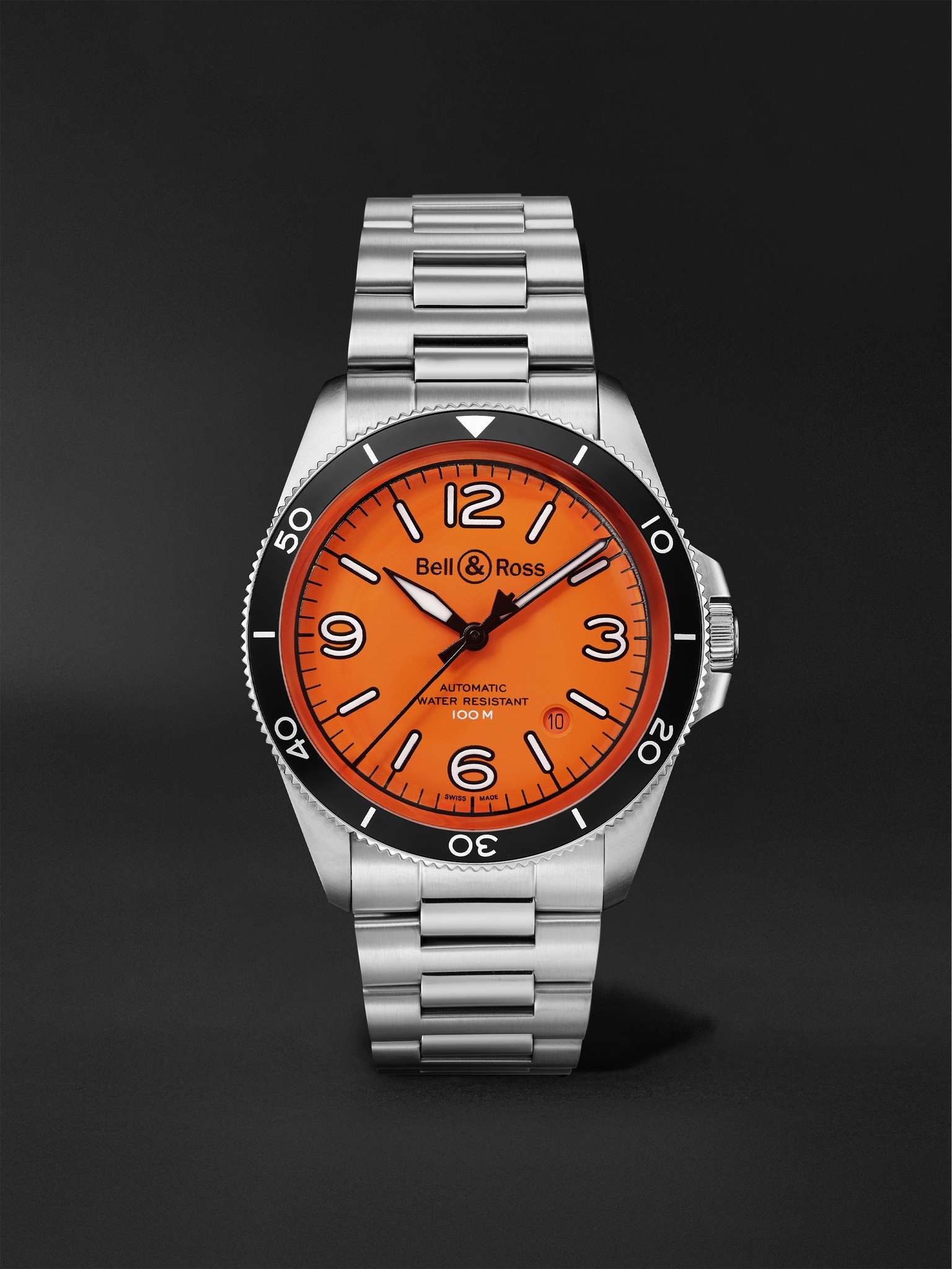 BR V2-92 Orange Limited Edition Automatic 41mm Stainless Steel Watch, Ref. No. BRV292-O-ST/SST - 1