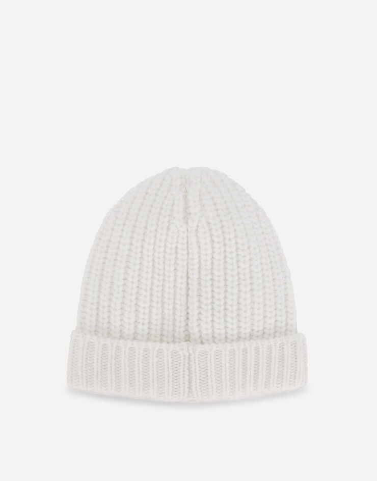 Ribbed knit hat with DG logo patch - 2