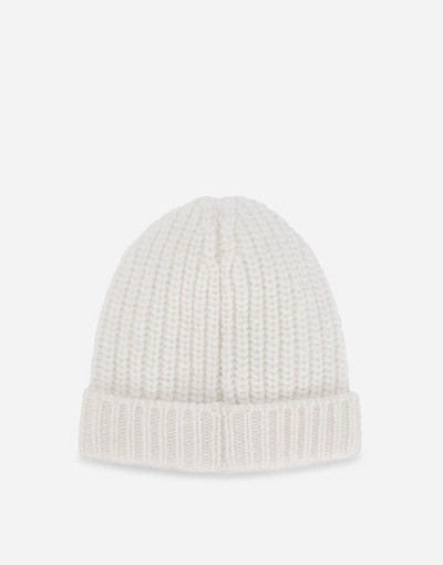 Dolce & Gabbana Ribbed knit hat with DG logo patch outlook