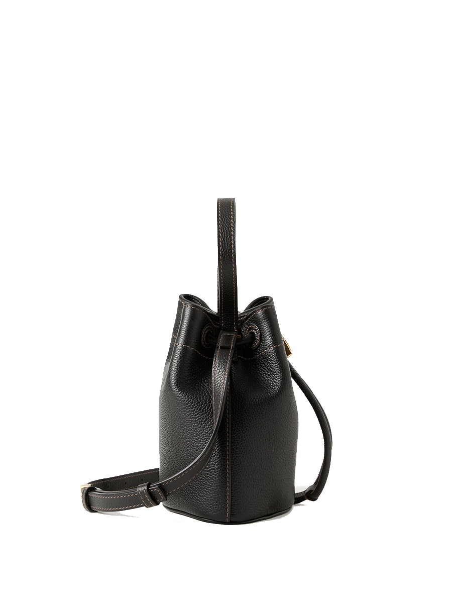 Mini TB Bucket Bag in Black - 2
