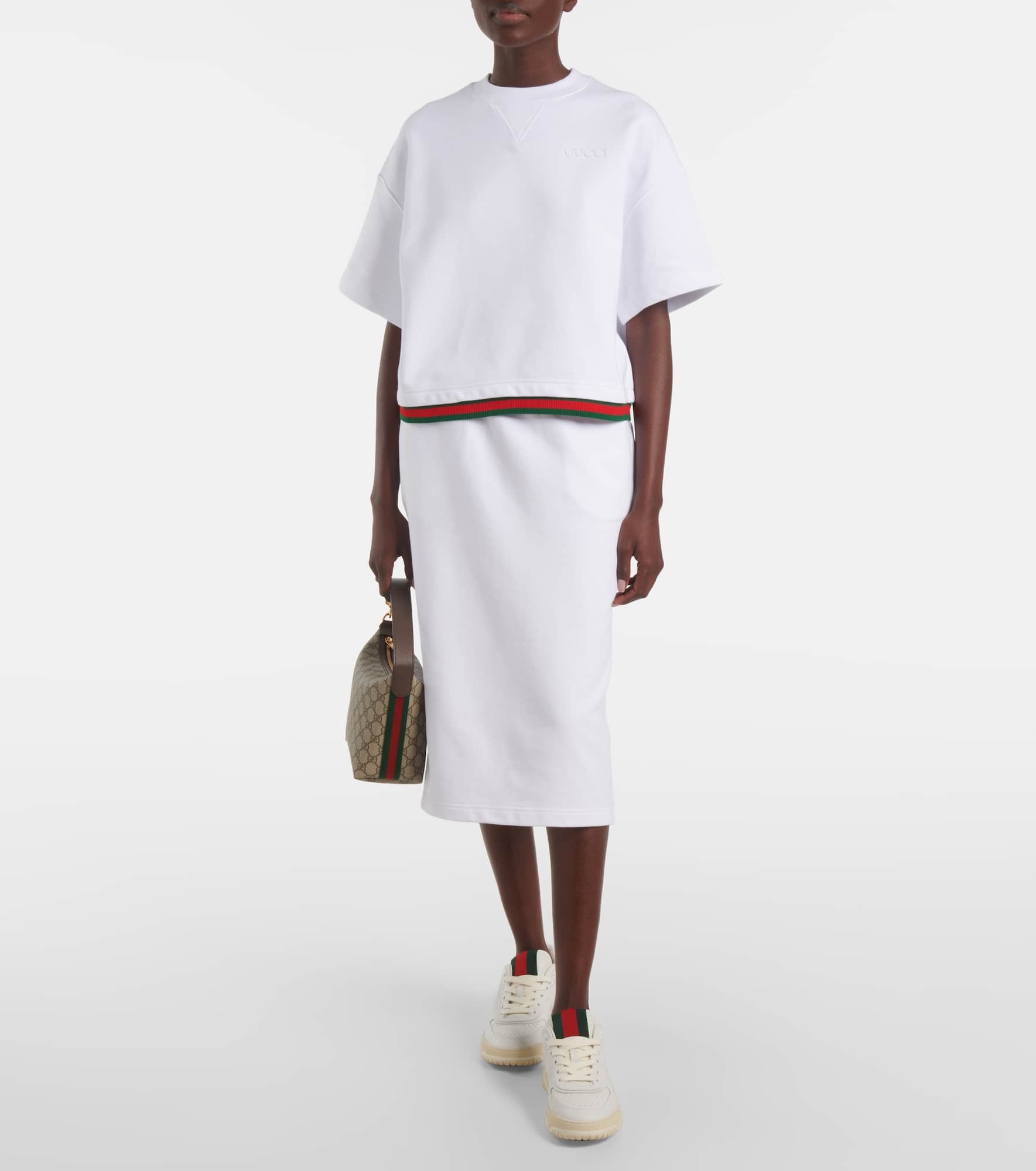 Cotton jersey midi skirt - 2