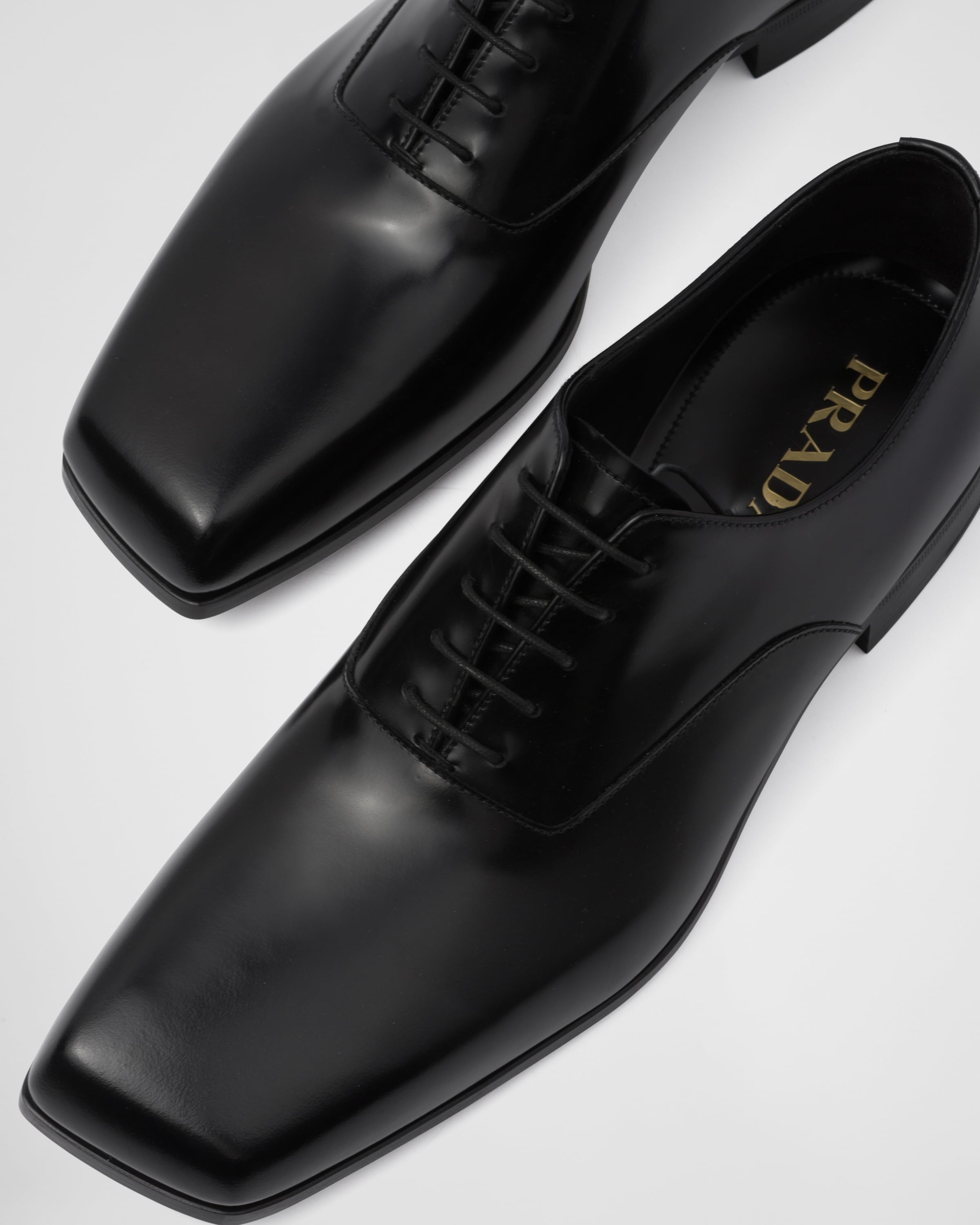 Brushed leather Oxford shoes - 6