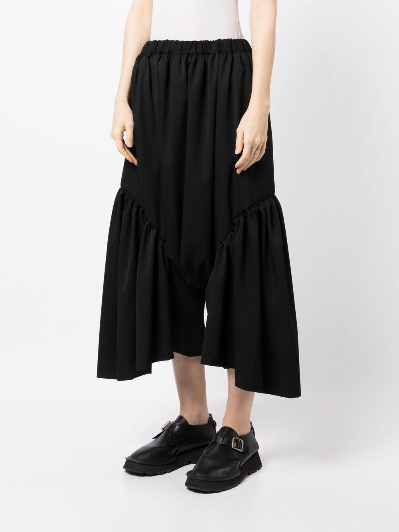 extreme-drop-crotch cropped trousers - 3