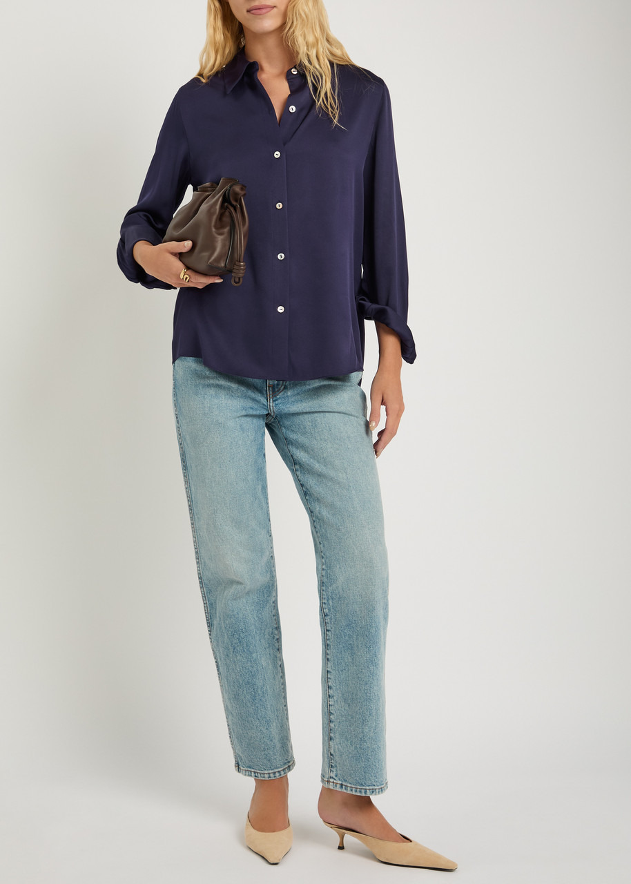 Vince Stretch Silk-blend Shirt - 4