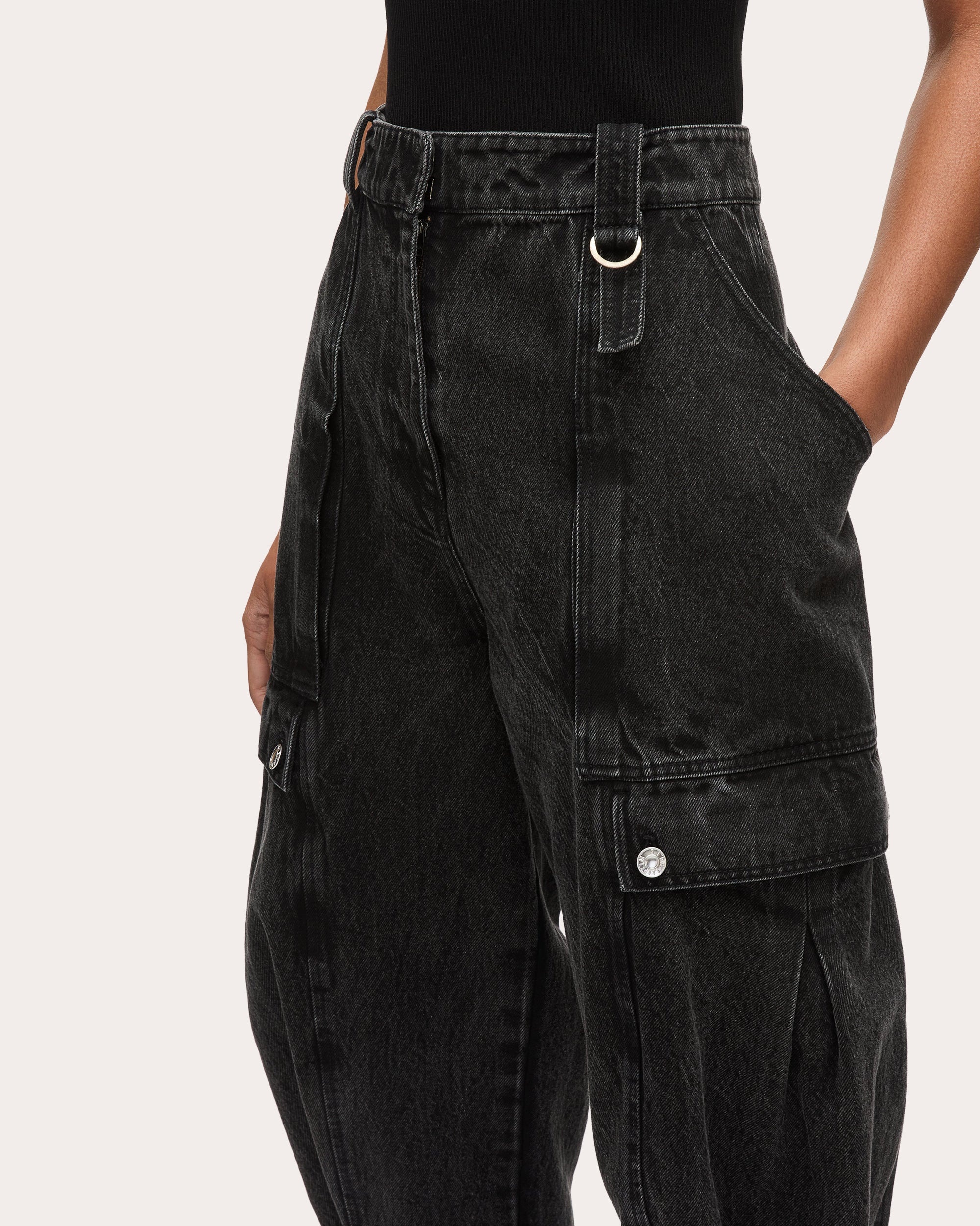 Tapered Cargo Jeans - 4