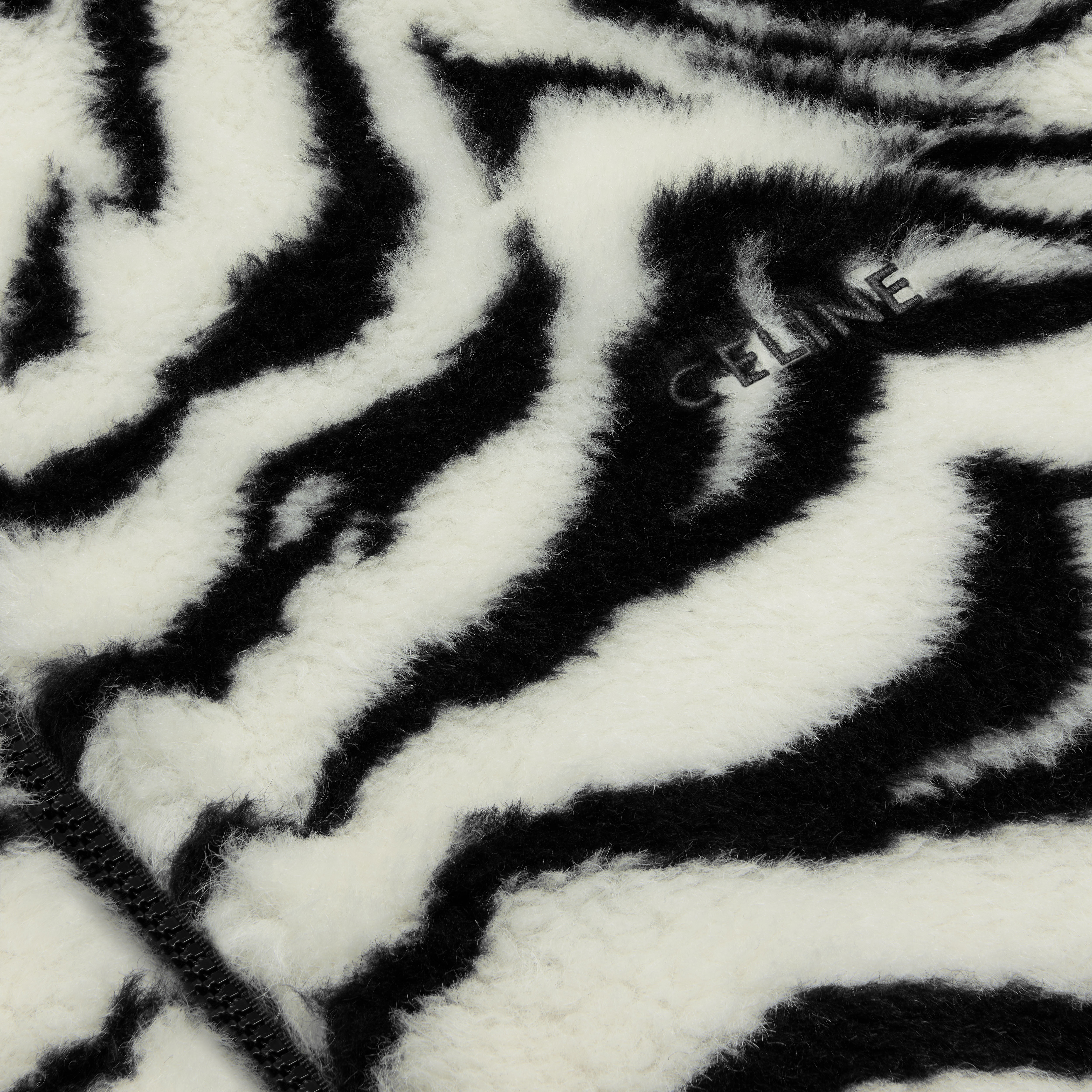 celine jacket in tiger-print fleece - 4