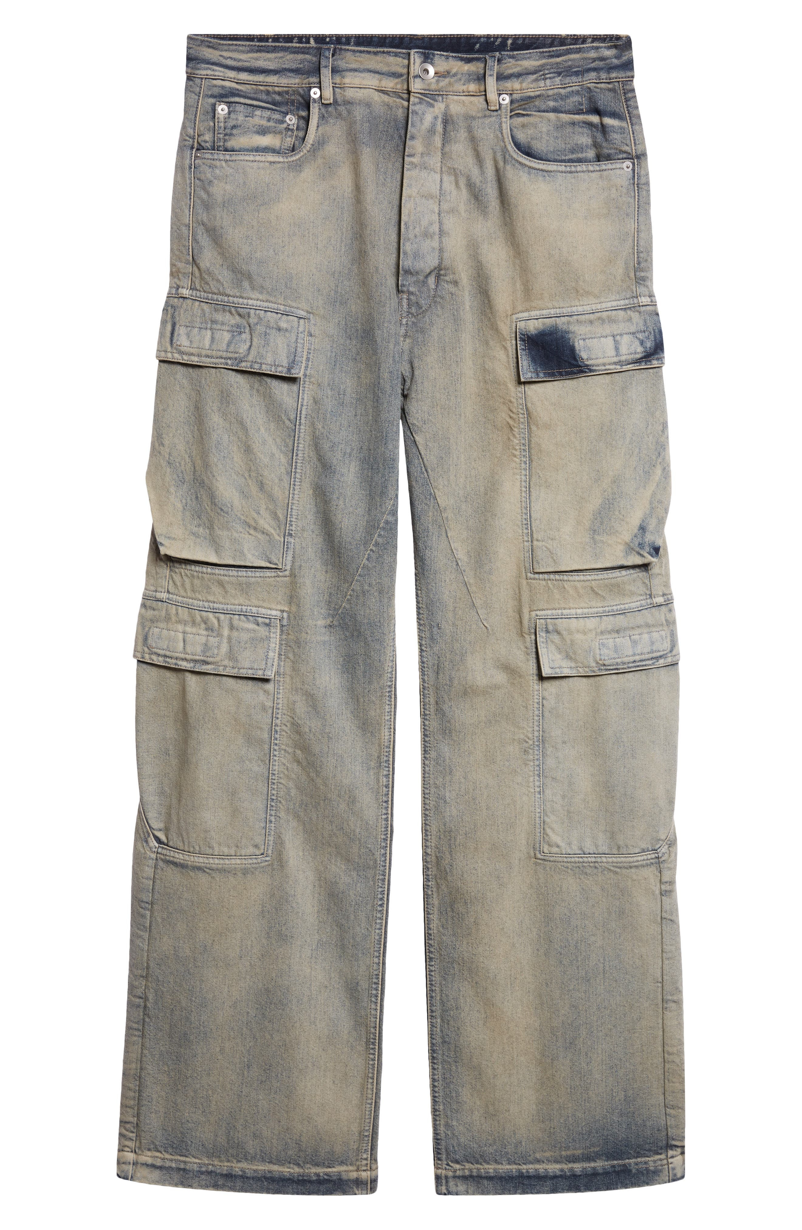 Rick Owens DRKSHDW Double Cargo Jeans in Mineral Pearl at Nordstrom - 6