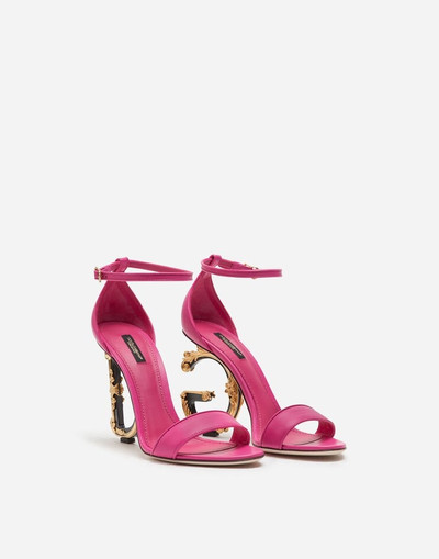 Dolce & Gabbana Nappa sandals with baroque DG heel outlook