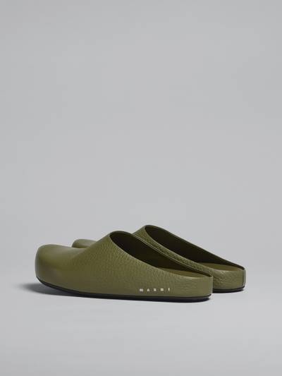 Marni GREEN LEATHER FUSSBETT SABOT outlook