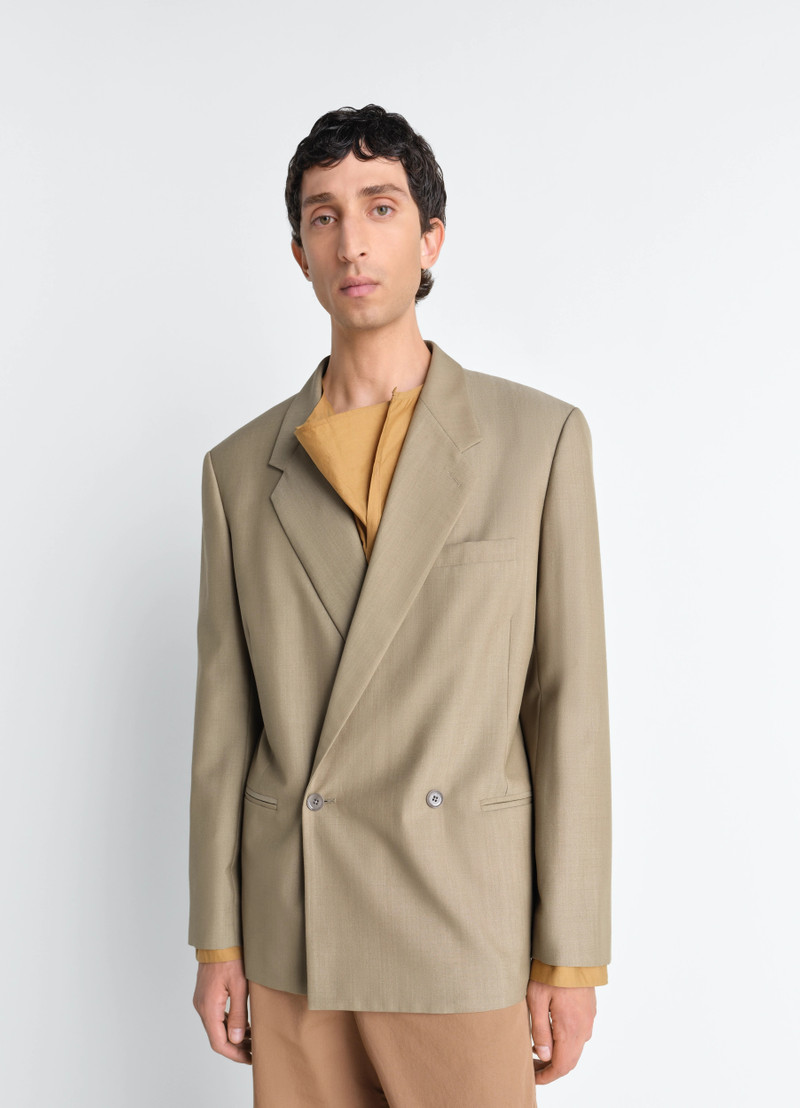 DOUBLE BREASTED TAILORED JACKET IN TROPICAL POLYWOOL 5