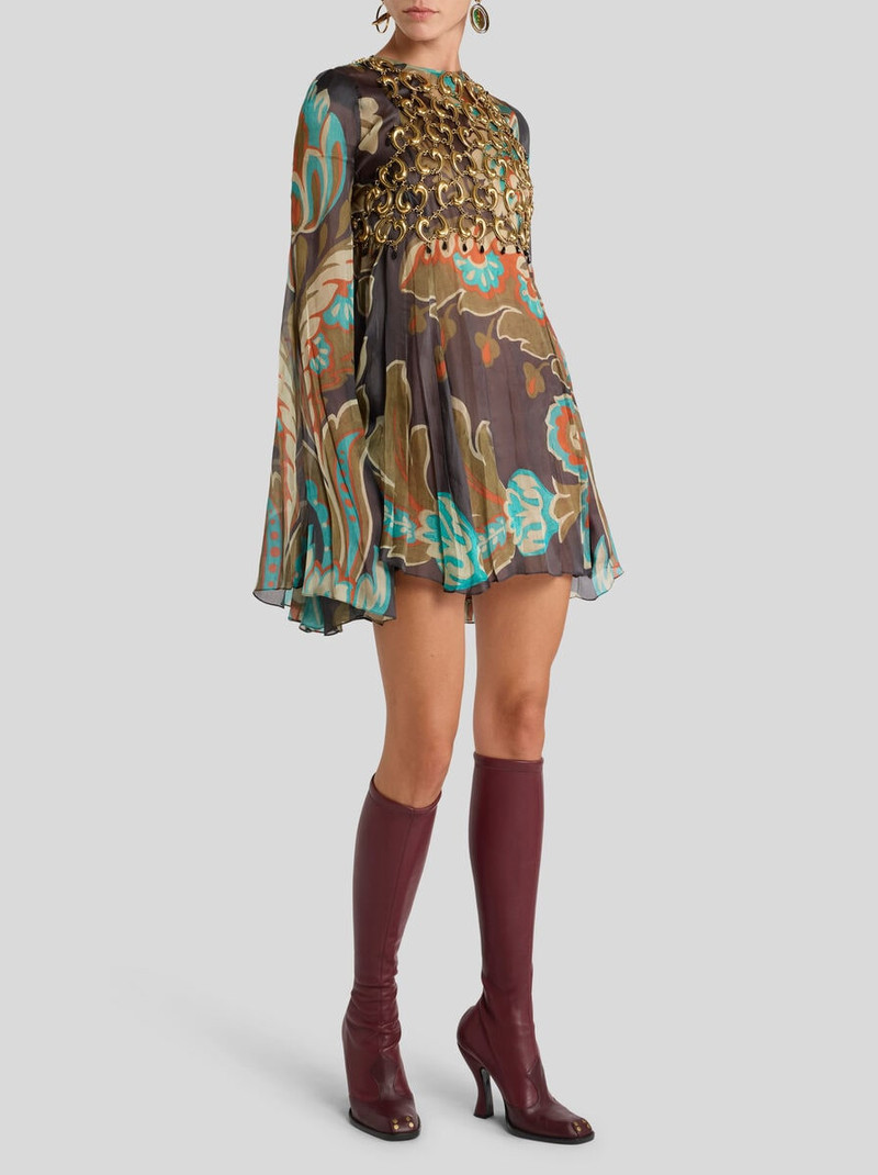 Etro CROP TOP WITH SEE-THROUGH METAL PAISLEY DETAILS outlook