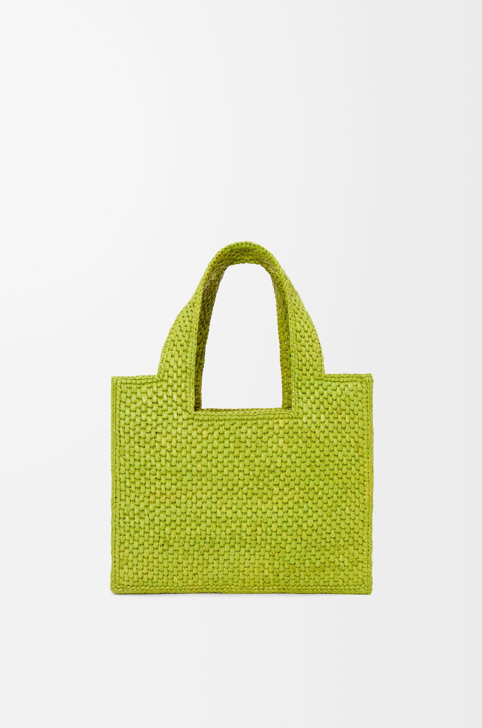 Small LOEWE Font tote in raffia - 6