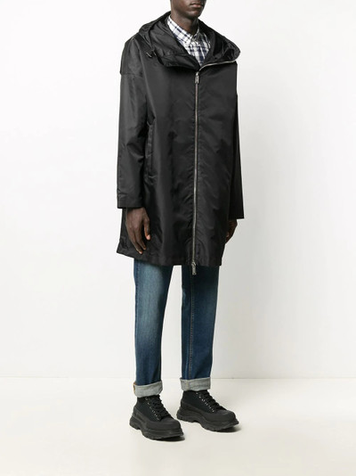 DSQUARED2 logo hooded zipped coat outlook