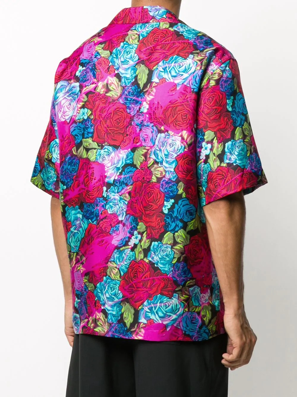 floral silk shirt - 4