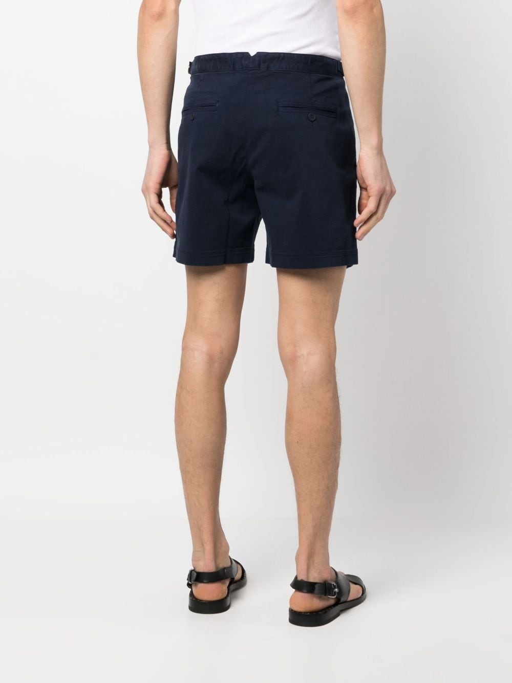 buckle-fastening cotton shorts - 4