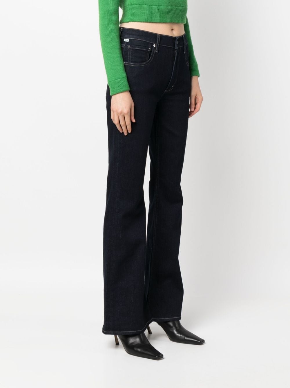 mid-rise flared jeans - 3